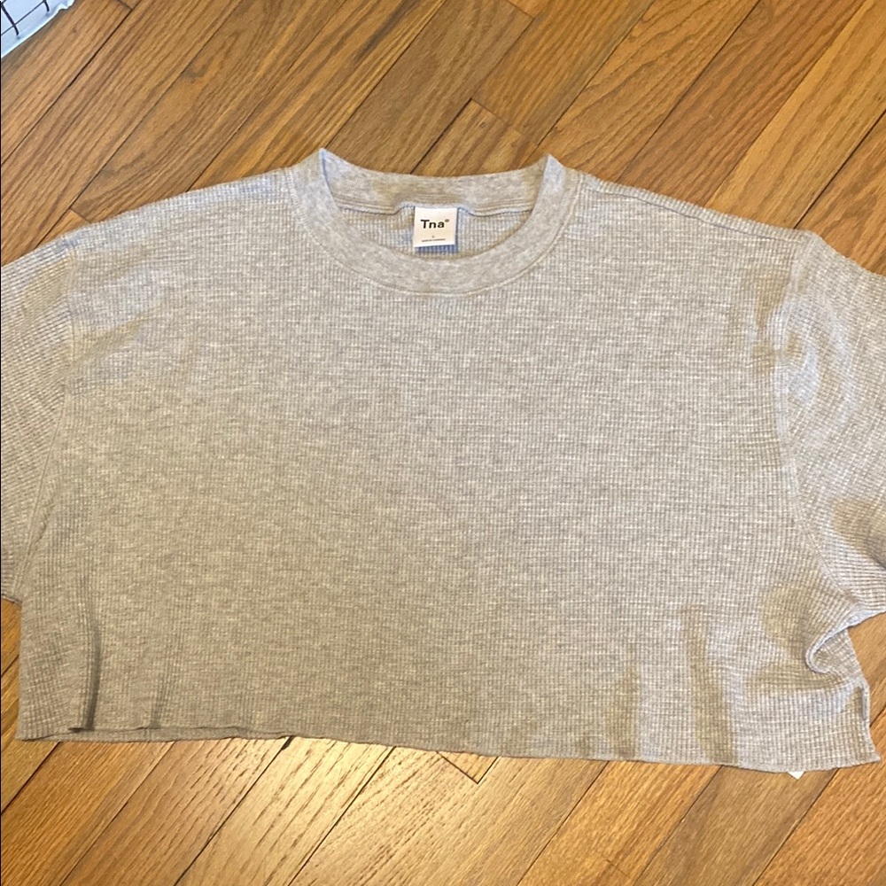 TNA Heather Gray Cropped Tee